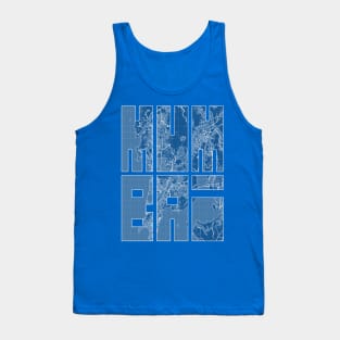 Mumbai, India City Map Typography - Blueprint Tank Top